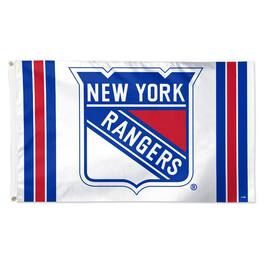 WinCraft - New York Rangers 3' x 5' Vertical Stripe Deluxe Single-Sided Flag - White
