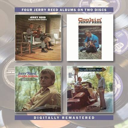 FOUR JERRY REED ALBUMS ON TWO DISCS
JERRY REED
Explores Guitar Country
JERRY REED
Cookin'
JERRY REED
Georgia Sunshine
JERRY REED
3
DIGITALLY REMASTERED