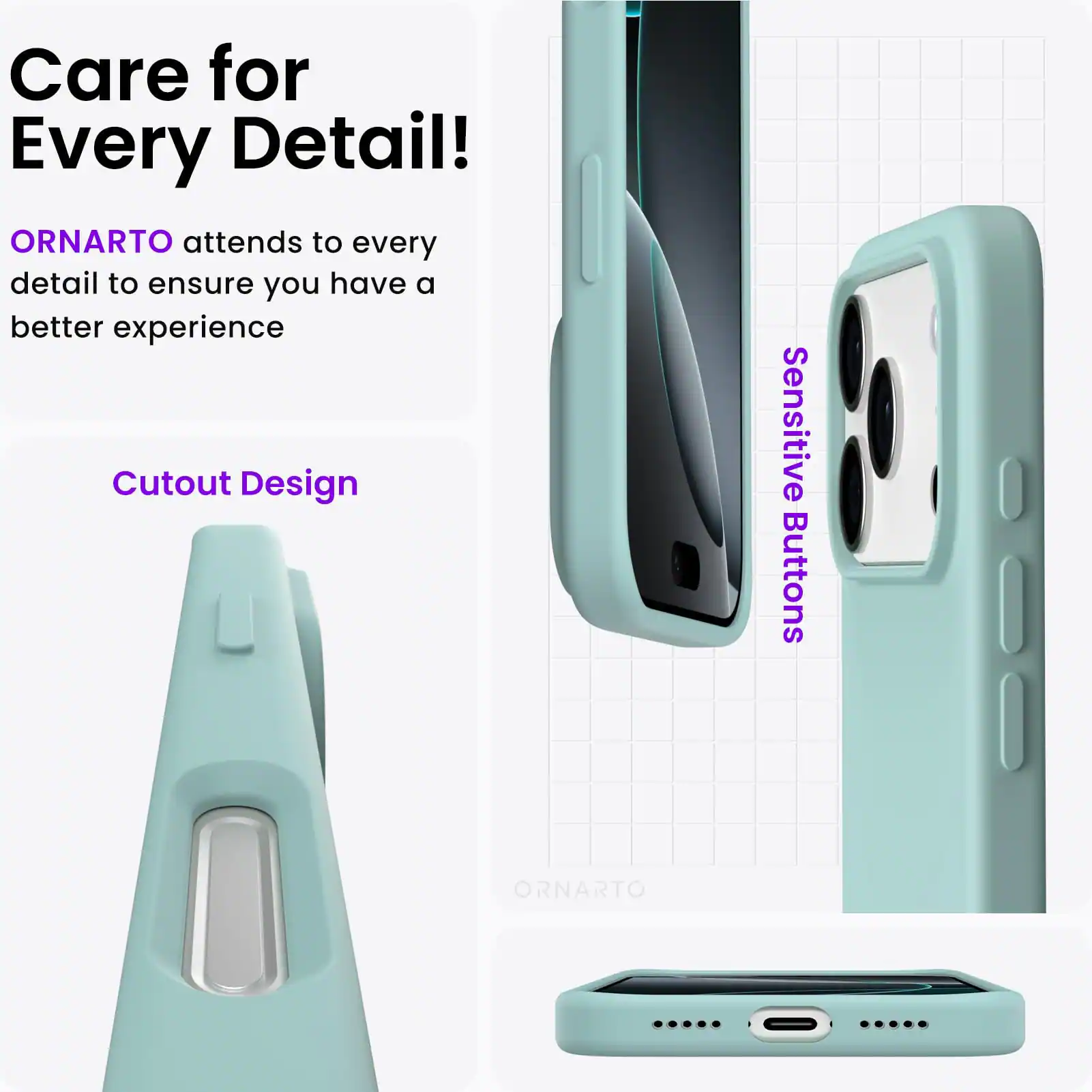 Care for Every Detail!

ORNARTO attends to every detail to ensure you have a better experience

Cutout Design

Sensitive Buttons