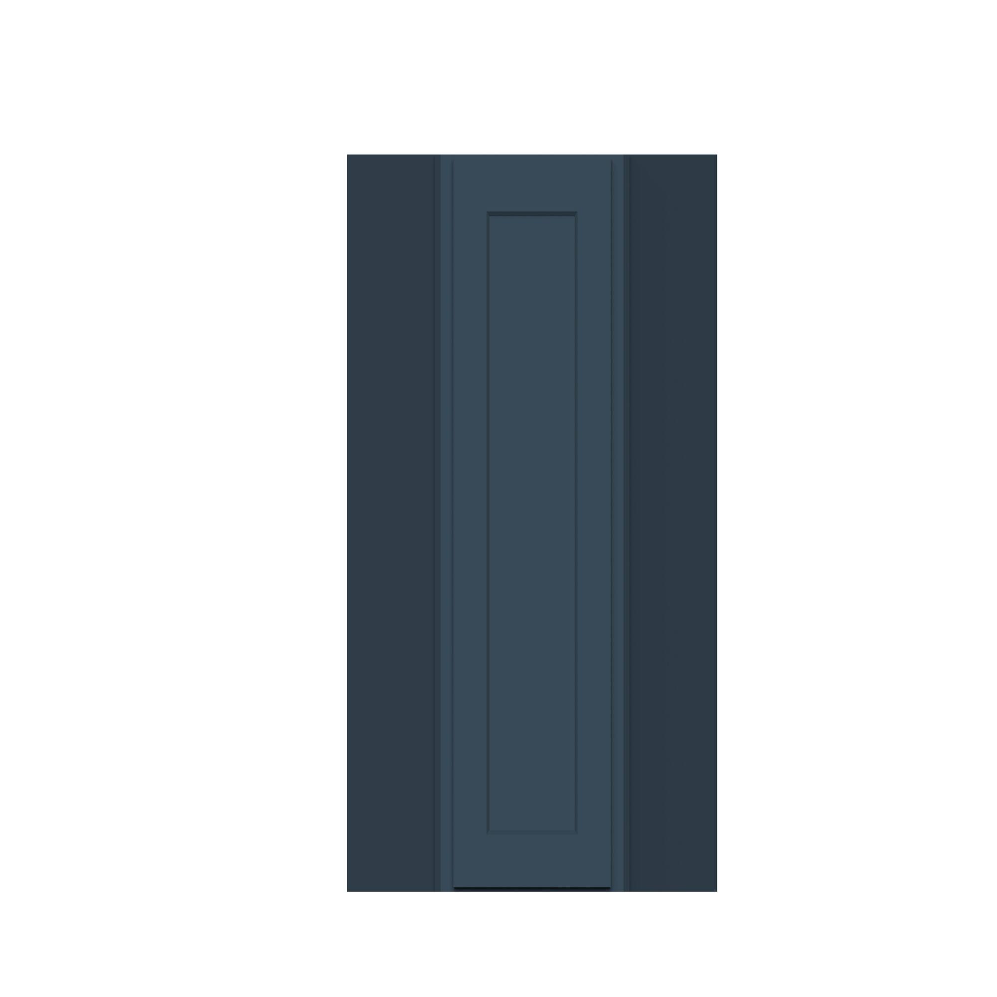 Alt View 1. Boyel Living - 24-in W x 42-in H x 12-in D Shaker RTA Kitchen Diagonal Corner Wall Cabinet with Soft-Close - Charcoal Blue.