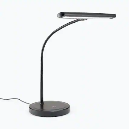 Front. On Stage Stands - On-Stage LED8800 LED Piano Lamp - Black - "NA".