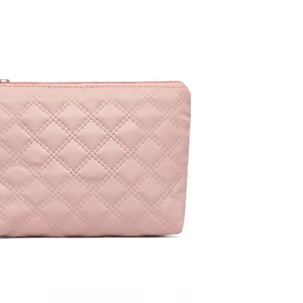 Alt View 2. Wikistore - Three-dimensional Diamond Patterned Small Square Tote, Hand bag with Dry Wet Separation & Double-sided Pockets - Pink.