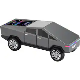 Max Power - Cybertruck Wireless Bluetooth Speaker with Front LED Lights, Grey