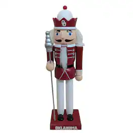 Evergreen Enterprises - Oklahoma Sooners 12" Wooden Nutcracker Statue - Multicolor
