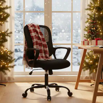 Front. Spaco - Spaco Counter Height Executive Office Chair, Ergonomic Adjustable Stool for Standing Desk Home Office - Black.