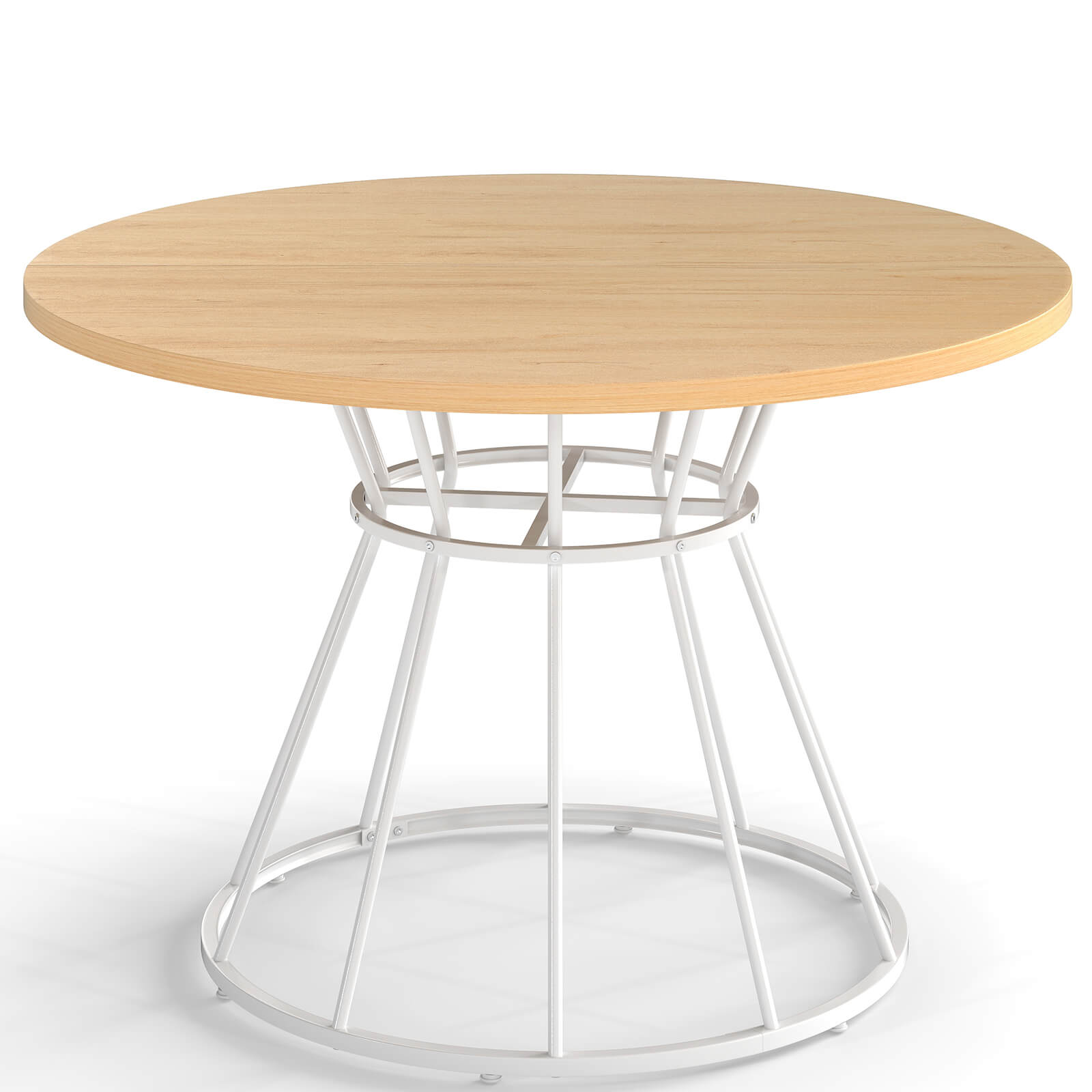 Alt View 9. Costway - Costway 37.5" Round Kitchen Table Circle Dining Room Table with Rubber Wood Legs - Natural.