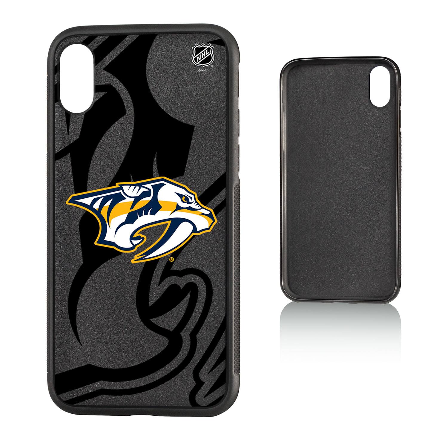 Alt View 3. Keyscaper - Nashville Predators Bump Case with 8.2ft Drop Protection - 14 Pro Max - Multicolor.