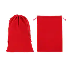 Unique Bargains - Headphone Bag, 2pcs 15.75x11.81 Inch Travel Headset Carrying Storage Pouch Soft Drawstring for Over-Ear Headphones - Red