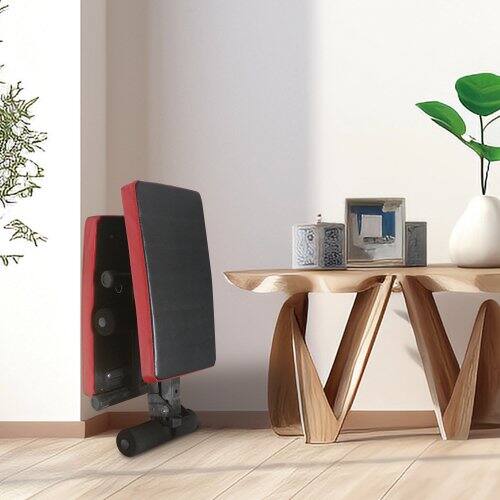 Alt View 2. ELEMENT ACE - Adjustable Utility Bench for Home Gym Weightlifting & Strength Training, Foldable Sit-Up Chair - Black+Red.