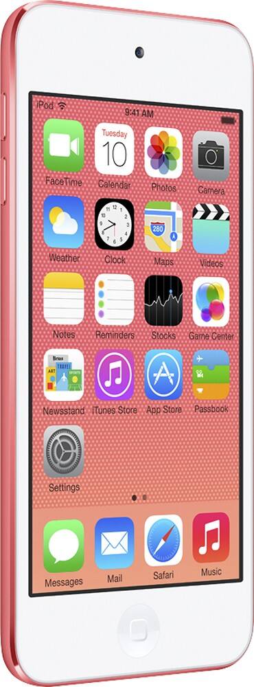 Front. iPod® - Geek Squad Certified Refurbished touch® 16GB MP3 Player (5th Generation) - Pink.
