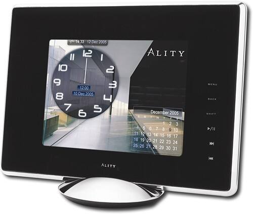 Angle Standard. Ality - Pixxa 8" LCD Digital Photo Frame - Silver/Black.