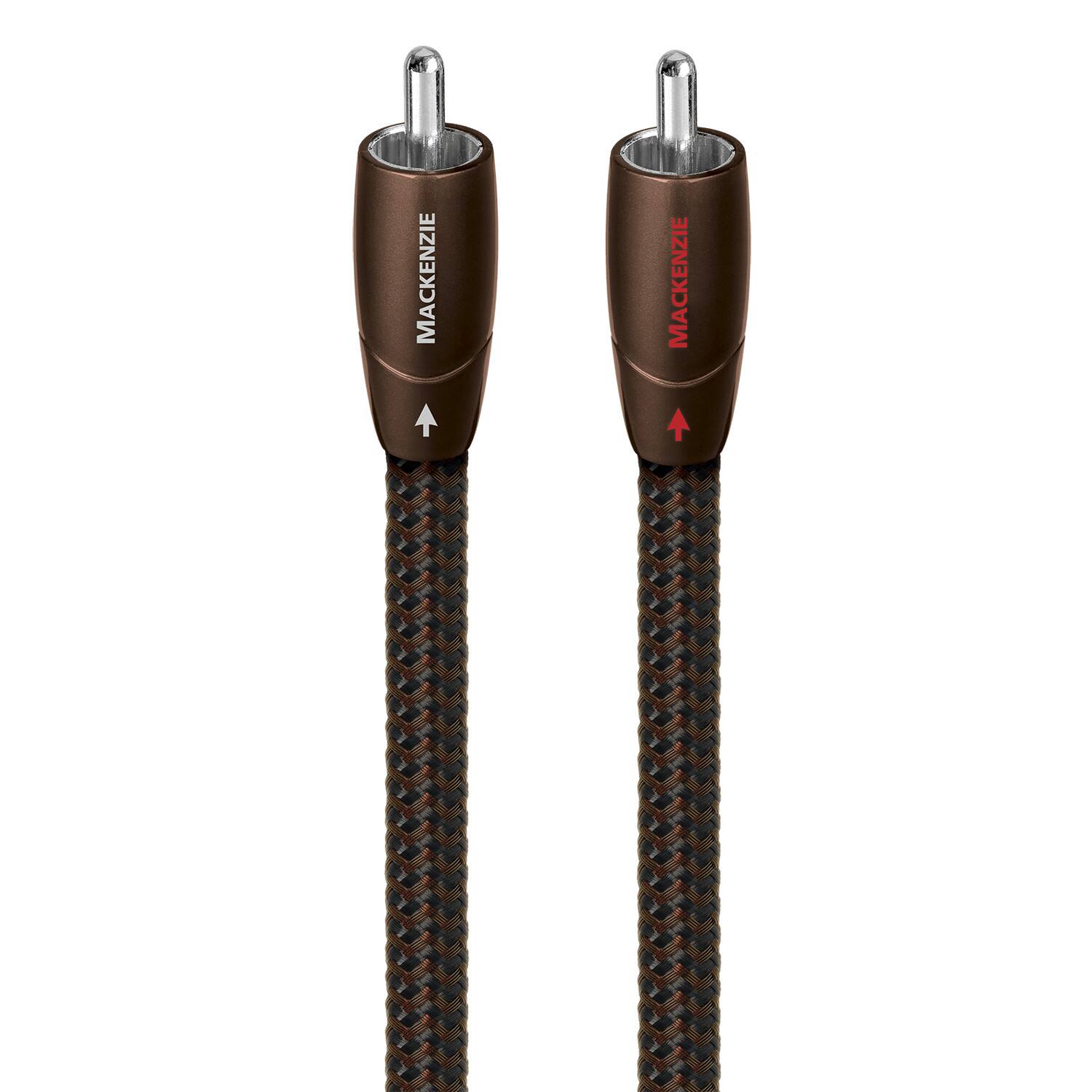 AudioQuest - Mackenzie RCA > RCA 6.6' Analog Audio Interconnect Cable with RCA to RCA Connectors - Brown on Black