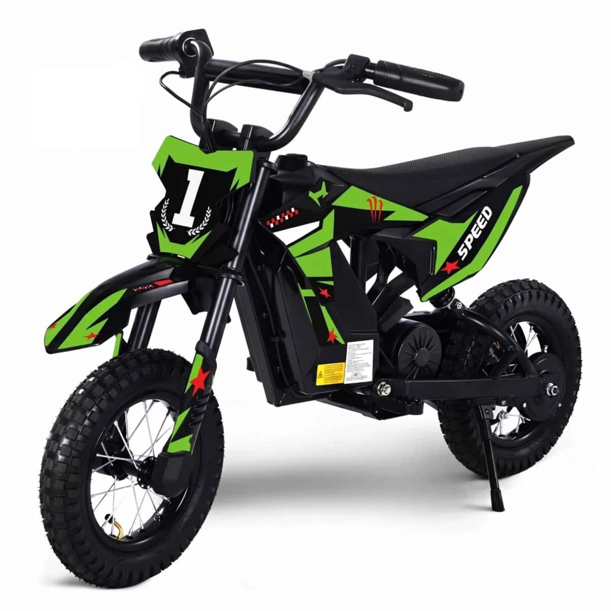 Wisairt - Kids Electric Dirt Bike 36V, 15.5 MPH Ride-On Motorcycle with Adjustable Speed Modes for Ages 5-10 - Green