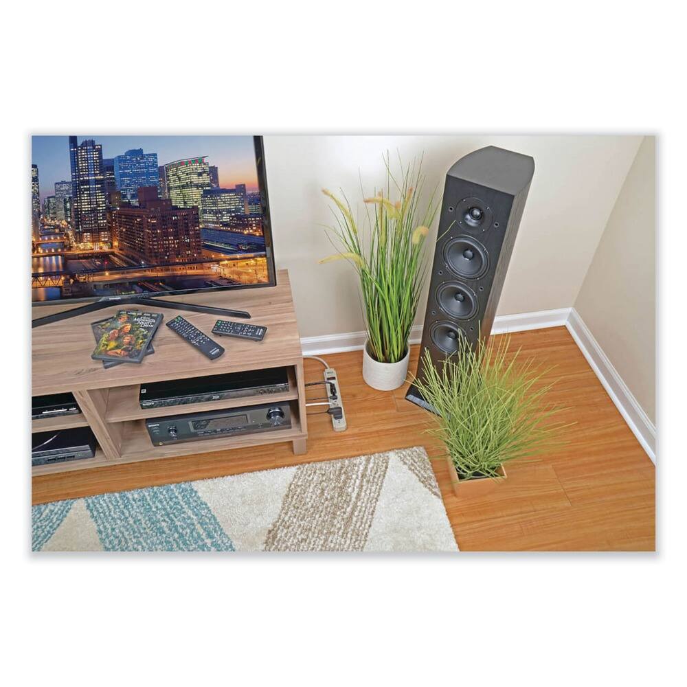 Angle. Tripp Lite - Tripp Lite TLP604 Protect It! 4 ft. Cord 6 AC Outlets 790 J Surge Protector - Light Gray - Light Gray.