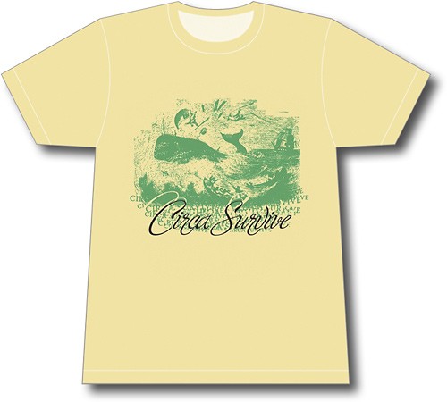  Red - Circa Survive Men's T-Shirt (Large) - Yellow