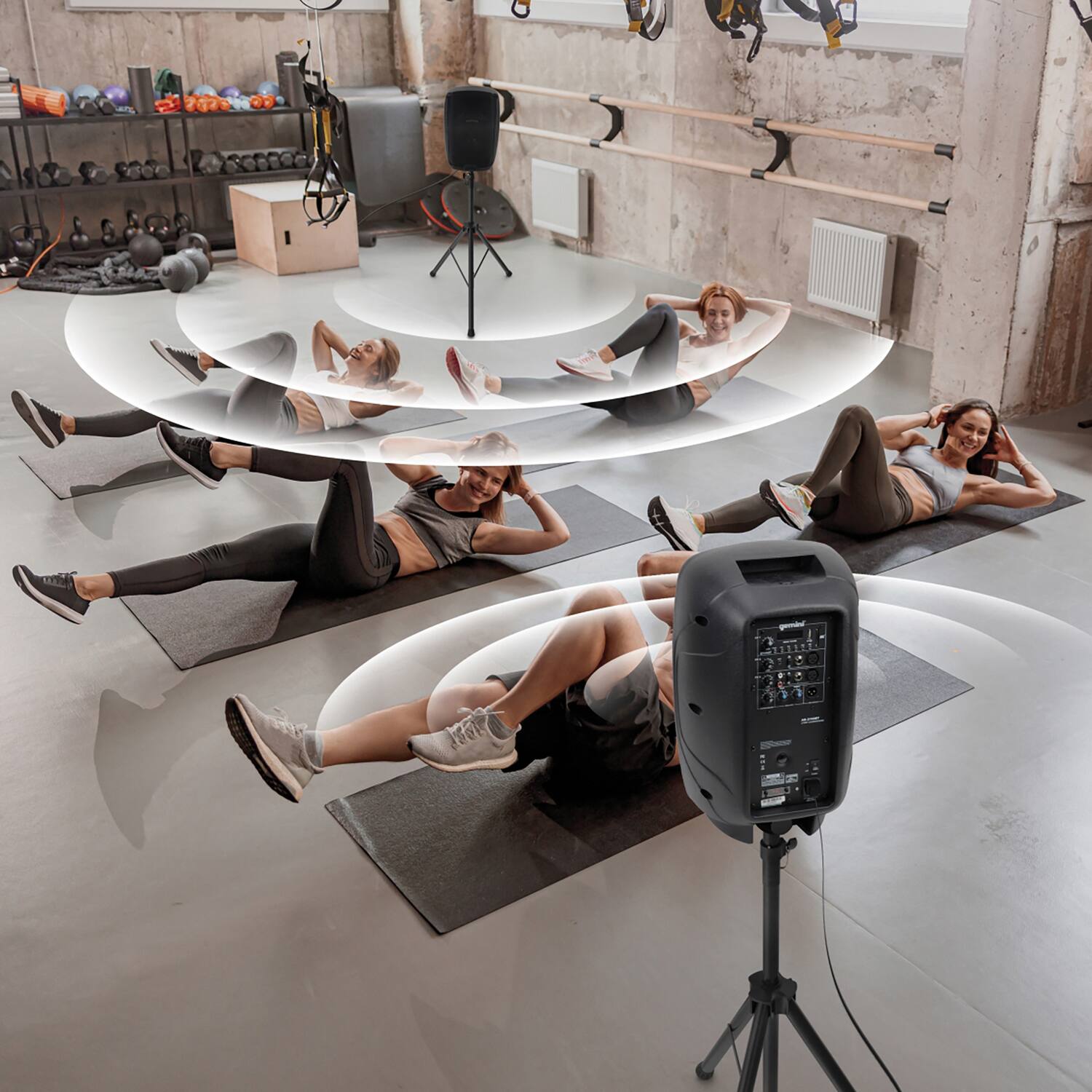 Left. Gemini - Gemini AS-2115BT AS Series Bluetooth Portable PA Speaker with 3 Input Channels, Media Player, and FM Radio, Black - Black.