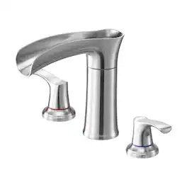 VEVOR - Roman Tub Faucet, 3 Hole Waterfall Bathtub Faucet, Zinc Alloy Bath Tubs Faucets Set with 2 Handles - Silver