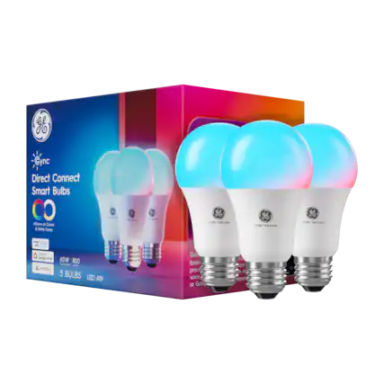 Cync Direct Connect Smart Bulbs
Millions of Colors & White Tones
Works with Alexa, Google Home, & Apple HomeKit
60W Equivalent | 800 Lumens
3 Bulbs | LED A19
Cync Full Color
Easily control with voice or app
Precisely separate colors for each bulb