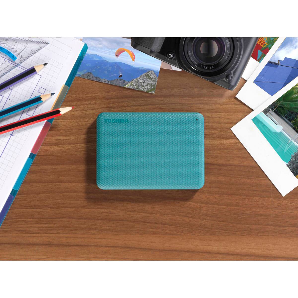 Toshiba Canvio Advance 2TB USB 3.2 Gen 1 Portable Hard Drive Green