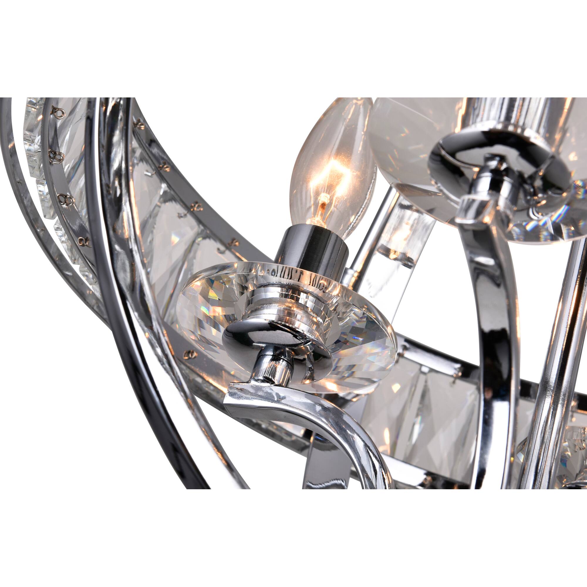 Alt View 1. CWI Lighting - Arkansas 4 Light Chandelier With Chrome Finish - Chrome.