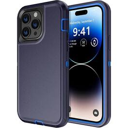 Entronix - Heavy Duty Triple-Layer Case for iPhone 15 Pro Max - Ultimate Protection - Navy Blue