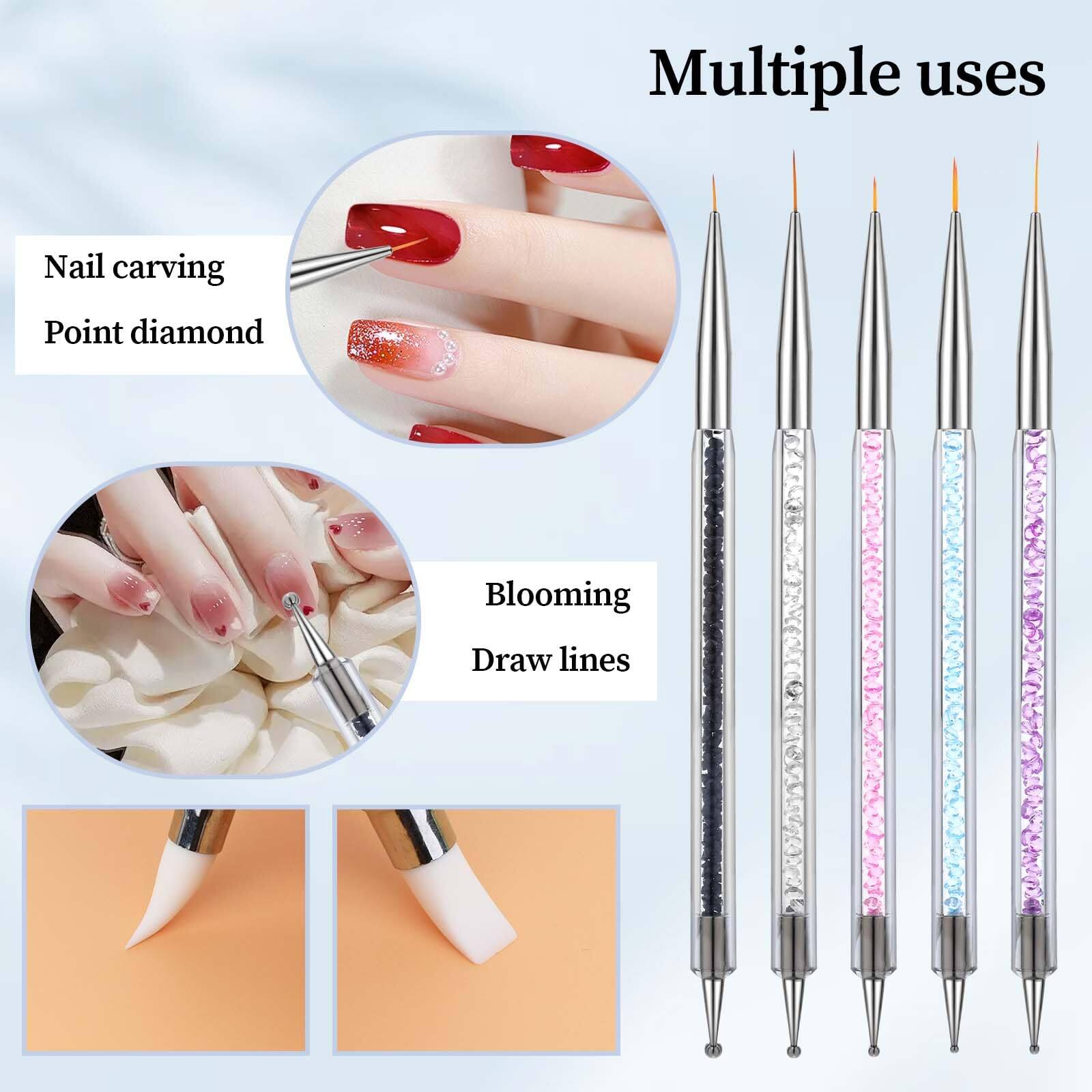 Multiple uses

Nail carving  
Point diamond

Blooming  
Draw lines