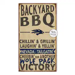 Jardine - Nevada Wolf Pack 11'' x 20'' Indoor/Outdoor BBQ Sign - Brown