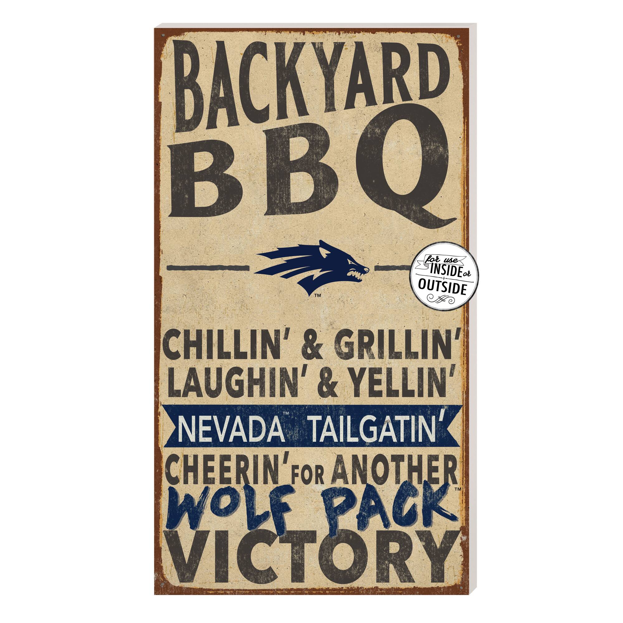 Brown Nevada Wolf Pack 11'' x 20'' Indoor/Outdoor BBQ Sign