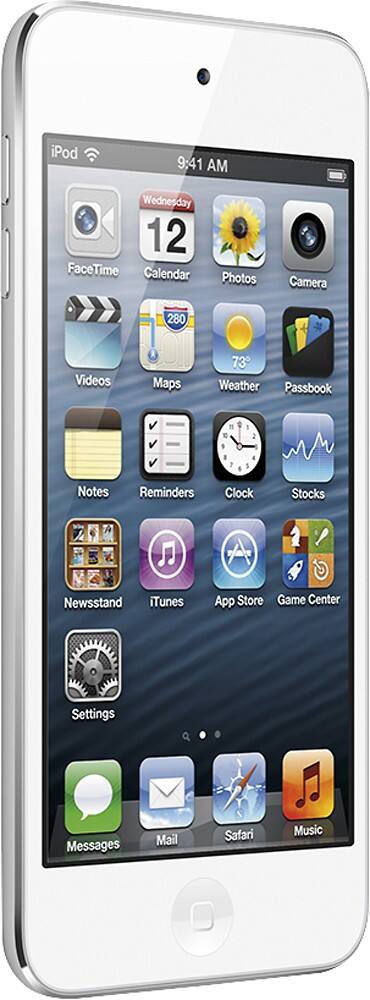 Front. iPod® - Geek Squad Certified Refurbished touch® 32GB MP3 Player (5th Generation) - Silver.