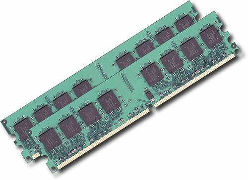 Front Standard. K-Byte - 2-Pack 1GB PC5300 DDR2 Desktop Memory.