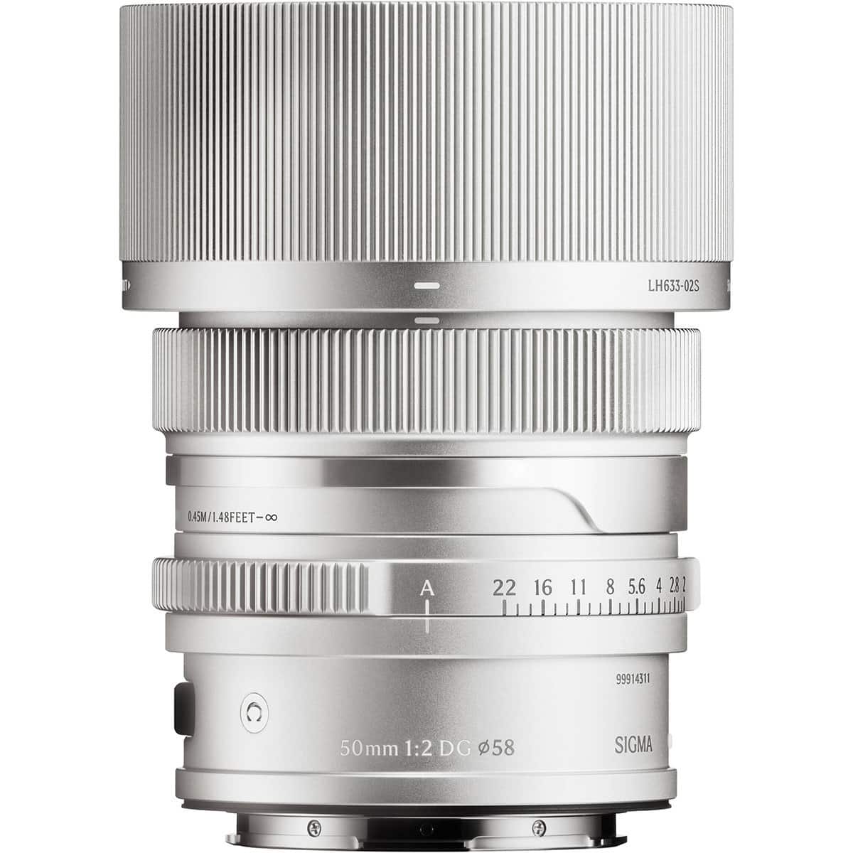 Sigma - 50mm f/2 DG Contemporary Lens for L Mount, Silver