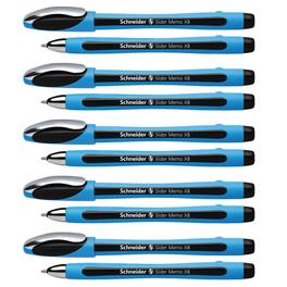 Schneider - Slider Memo Ballpoint Pen, Viscoglide Ink, 1.4 mm, Black, Pack of 10