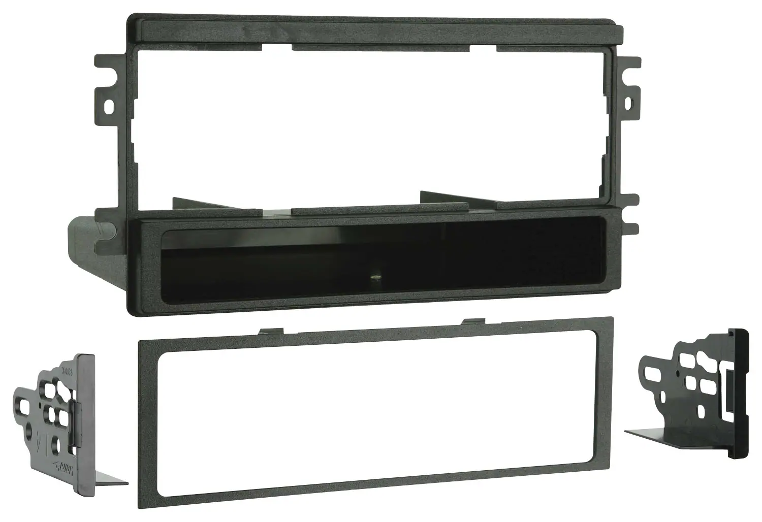 Front. Metra - Dash Kit for Select 2002-2005 Kia Rio DIN - Black.
