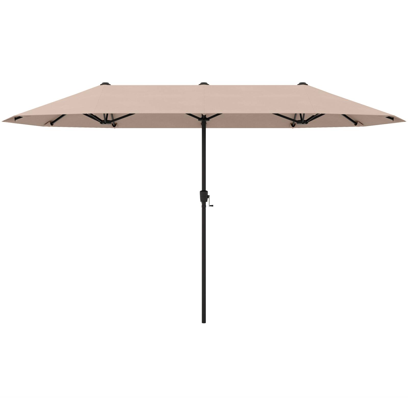 Alt View 9. Gymax - Gymax 13 FT Double-sided Patio Umbrella Outdoor Large Twin Size Umbrella Beige - Beige.