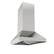 Angle. Zephyr - Titan 48 in. 750 CFM Island Mount Range Hood - Stainless Steel.