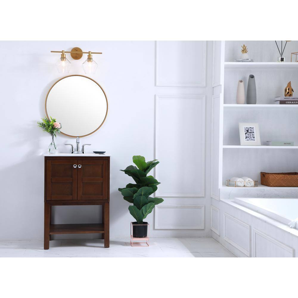 Living District - Gene 2 light Wall sconce - Brass And Clear Glass price history on PriceWatchPro