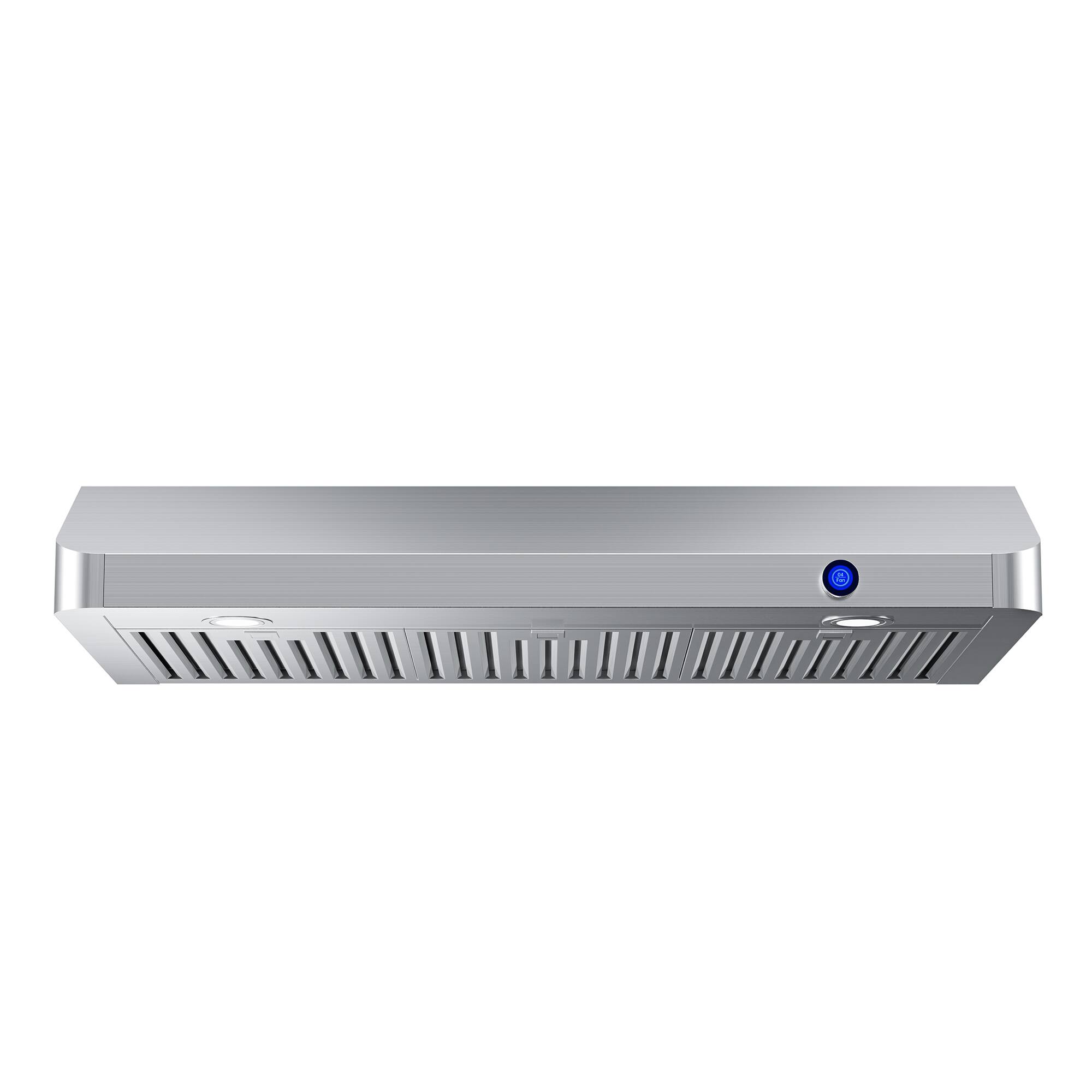 Front. ZJKLA - ZJKLA - 36 inches - Externally Vented - Under cabinet Range Hood - Stainless Steel - Stainless steel.