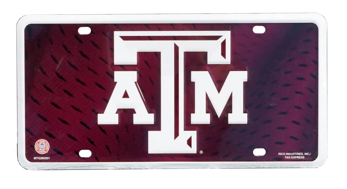 Texas A&M Aggies Logo 12x6 Metal License Plate Auto Tag
