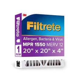 3M - Filtrete 20 in. W X 20 in. H X 4 in. D Polyester 12 MERV Pleated Allergen Air Filter 1 pk