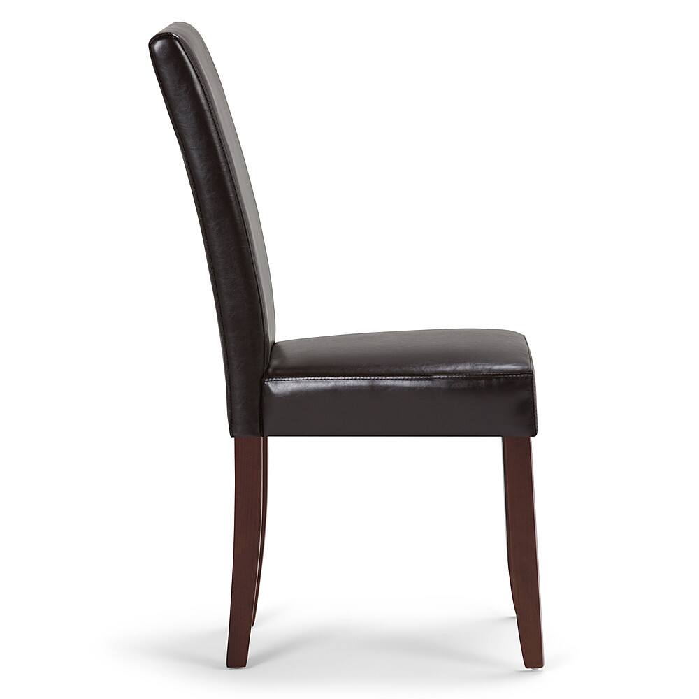 Alt View 12. Simpli Home - Acadian Parson Polyurethane Faux Leather Dining Chairs (Set of 2) - Tanner's Brown.