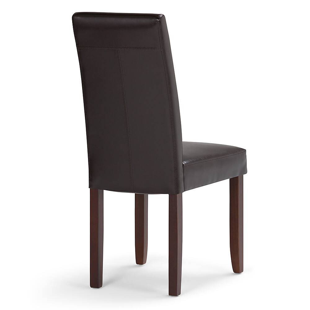 Alt View 13. Simpli Home - Acadian Parson Polyurethane Faux Leather Dining Chairs (Set of 2) - Tanner's Brown.