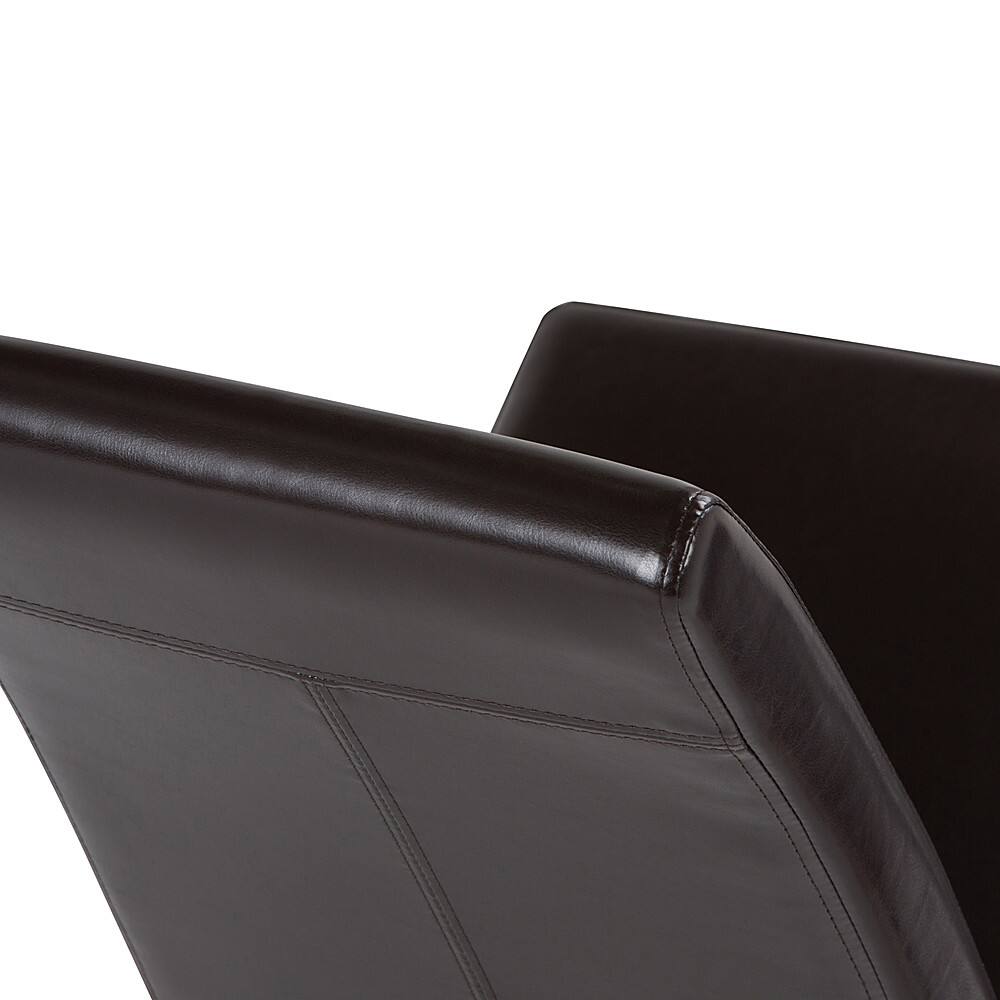 Alt View 15. Simpli Home - Acadian Parson Polyurethane Faux Leather Dining Chairs (Set of 2) - Tanner's Brown.