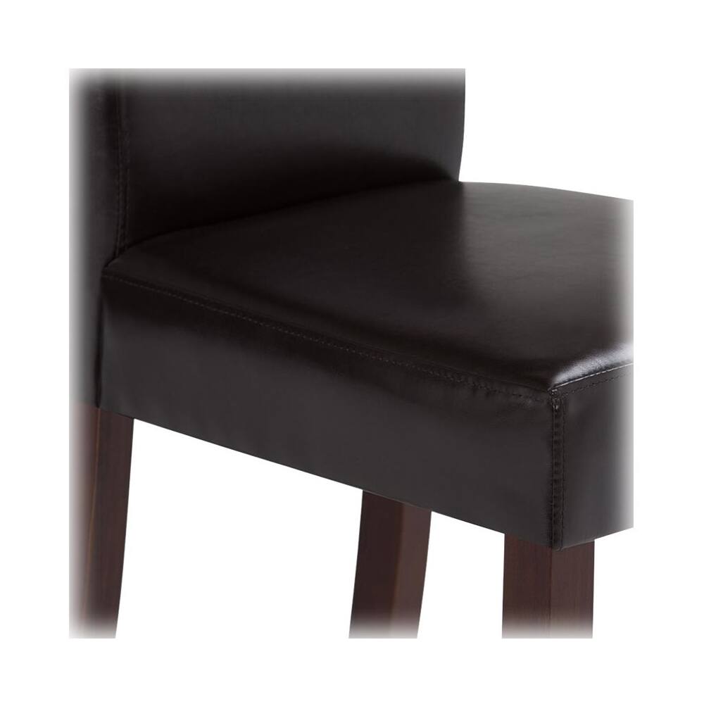 Alt View 17. Simpli Home - Acadian Parson Polyurethane Faux Leather Dining Chairs (Set of 2) - Tanner's Brown.