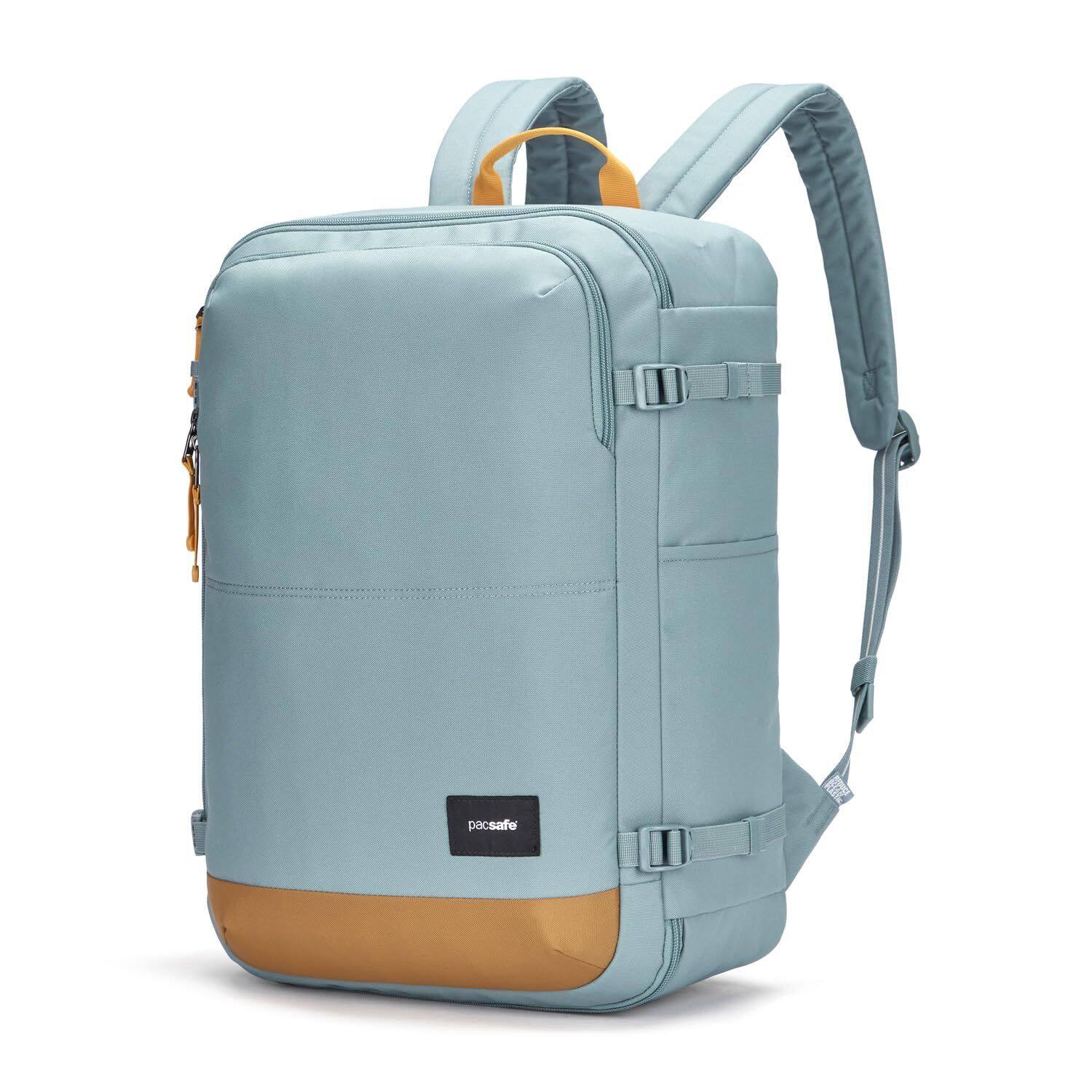 Angle. Pacsafe - GO 34L Carry-on Backpack, Fresh Mint - Fresh Mint.
