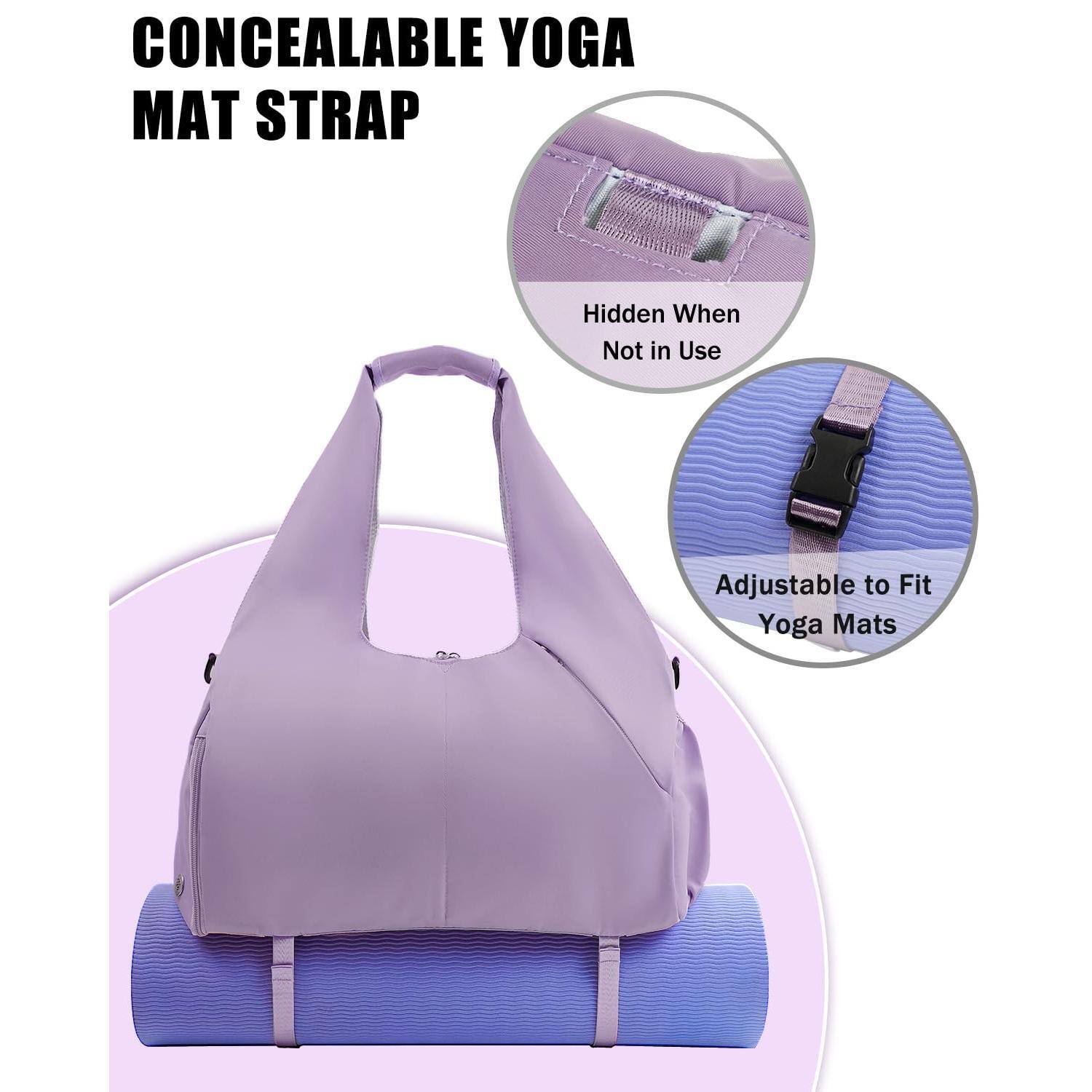 CONCEALABLE YOGA MAT STRAP

- Hidden When Not in Use
- Adjustable to Fit Yoga Mats