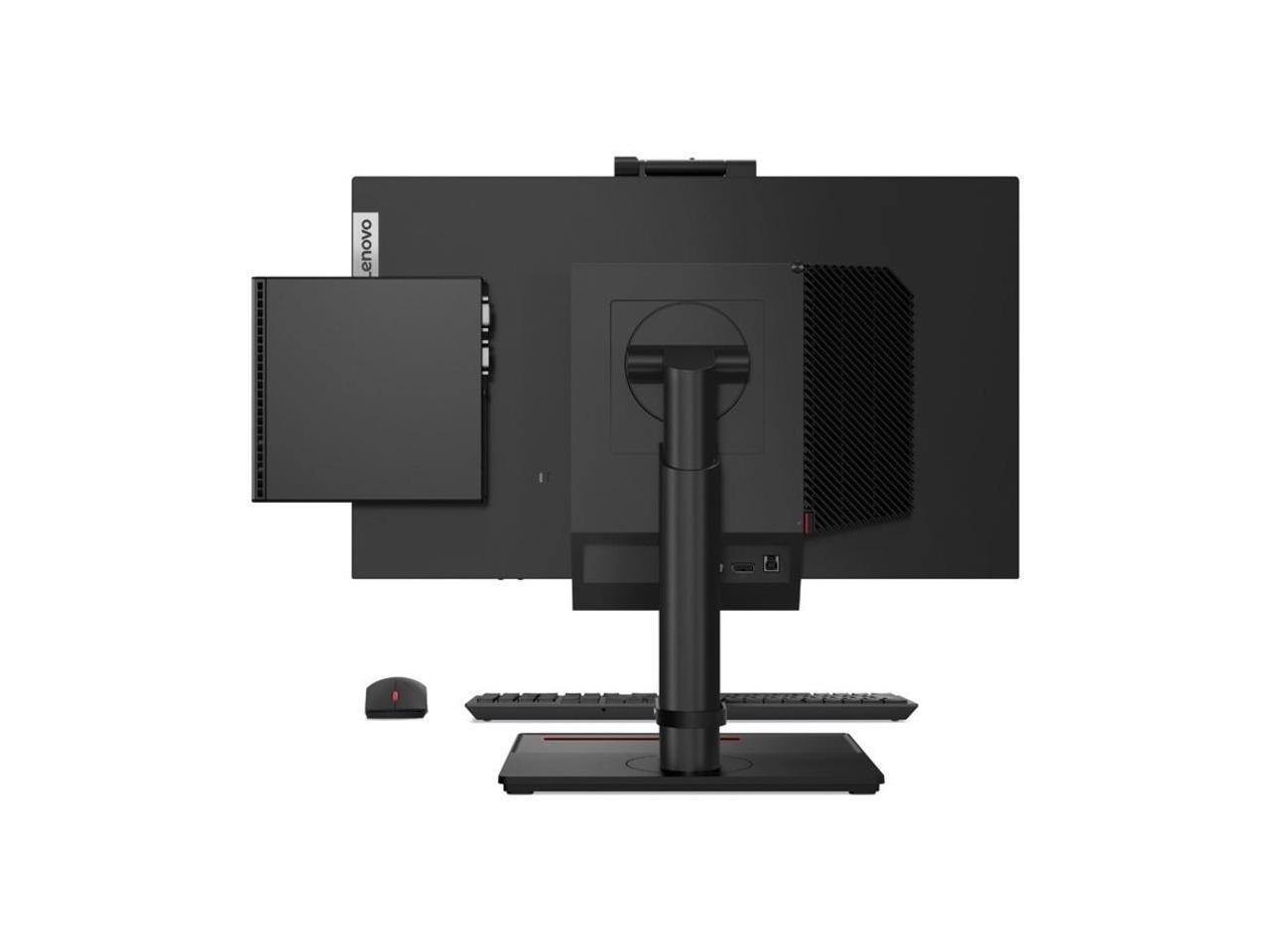 Alt View 5. Lenovo - ThinkCentre M75q Gen 2 Tiny Desktop AMD Ryzen 5 PRO 5650GE 3.4 GHz up to 4.4 GHz 8GB DDR4 SDRAM 256GB SSD Windows 11 Pro - Black.