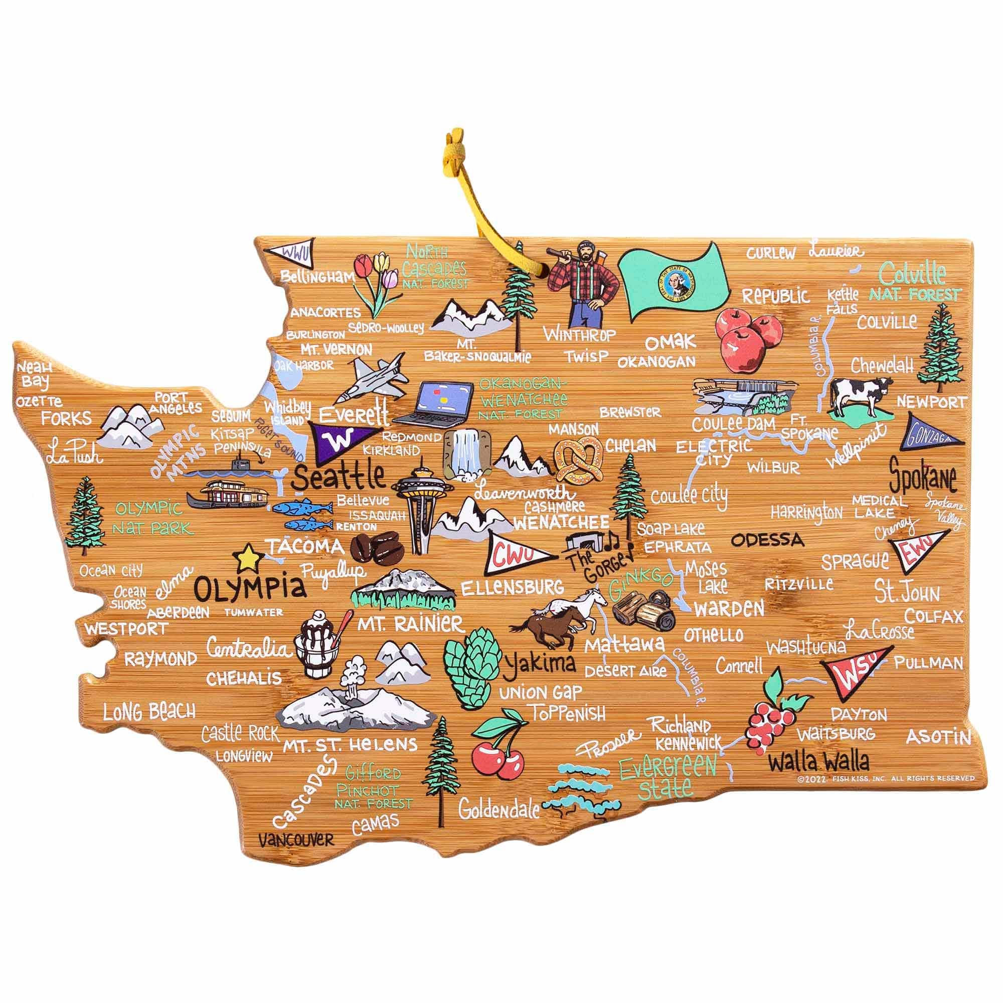 Totally Bamboo - Washington Cutting Board with Artwork by Fish Kiss price history on PriceWatchPro