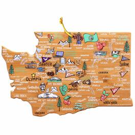 Totally Bamboo - Washington Cutting Board with Artwork by Fish Kiss
