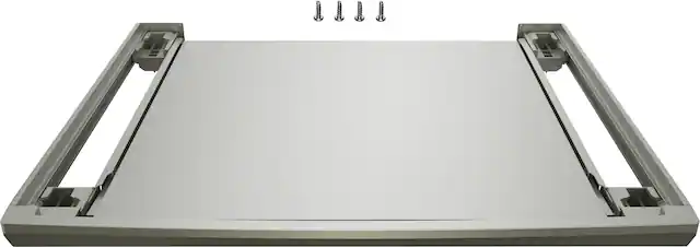 Front. Bosch - Stacking Kit with Pull Out Shelf for Bosch WQB245AXUC Dryer - Silver.