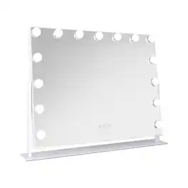 Zadro - Hollywood Makeup Mirror - 25" x 20" - 15 LED Light Bulbs with Dimmable Brightness - White